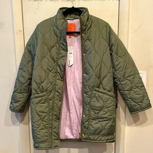 J.Crew Signature line Quilted Cocoon Puffer Coat Primaloft XS NWT 0 2